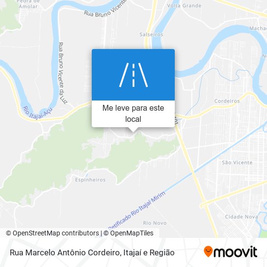 Rua Marcelo Antônio Cordeiro mapa