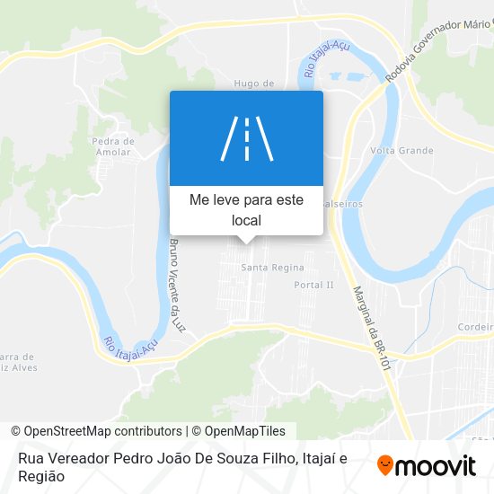 Rua Vereador Pedro João De Souza Filho mapa