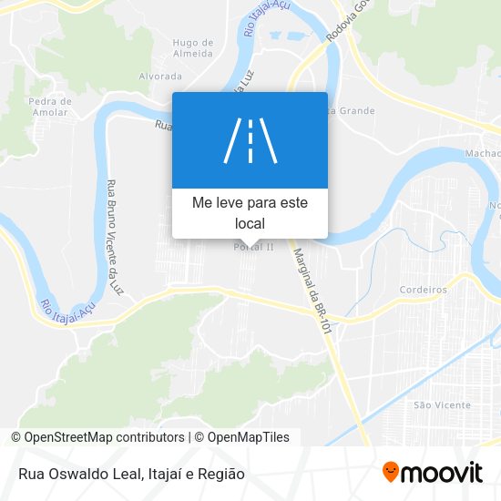 Rua Oswaldo Leal mapa