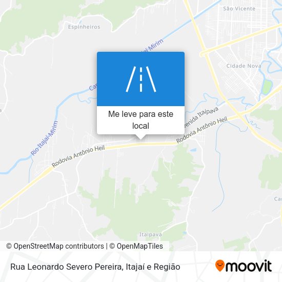 Rua Leonardo Severo Pereira mapa