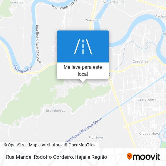 Rua Manoel Rodolfo Cordeiro mapa