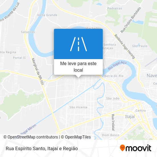 Rua Espírito Santo mapa