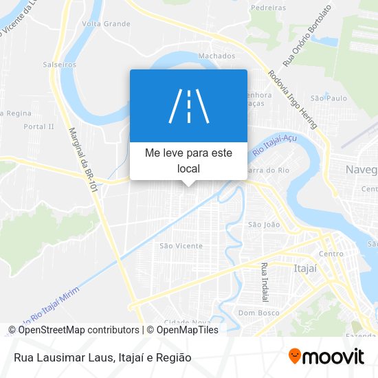 Rua Lausimar Laus mapa