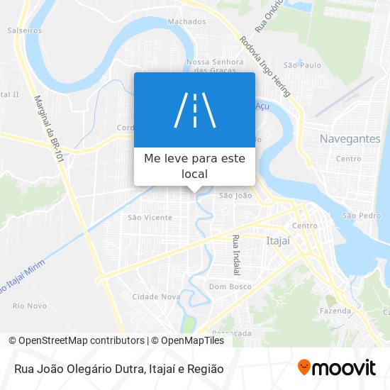 Rua João Olegário Dutra mapa