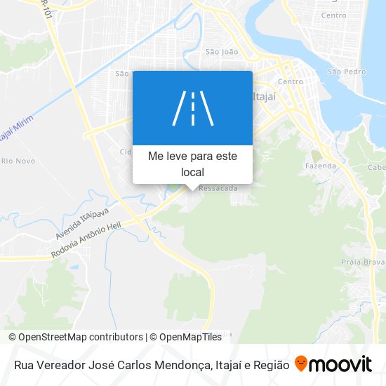 Rua Vereador José Carlos Mendonça mapa