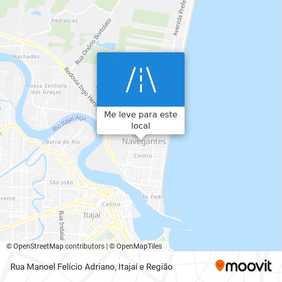 Rua Manoel Felício Adriano mapa