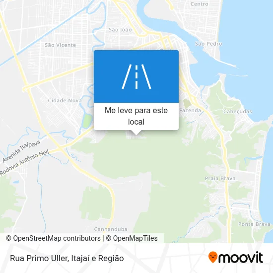 Rua Primo Uller mapa