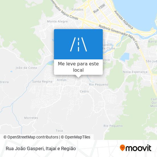 Rua João Gasperi mapa