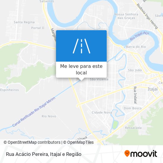 Rua Acácio Pereira mapa