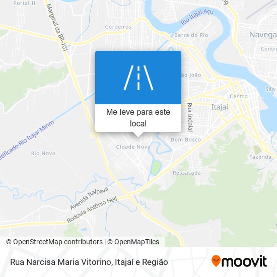 Rua Narcisa Maria Vitorino mapa