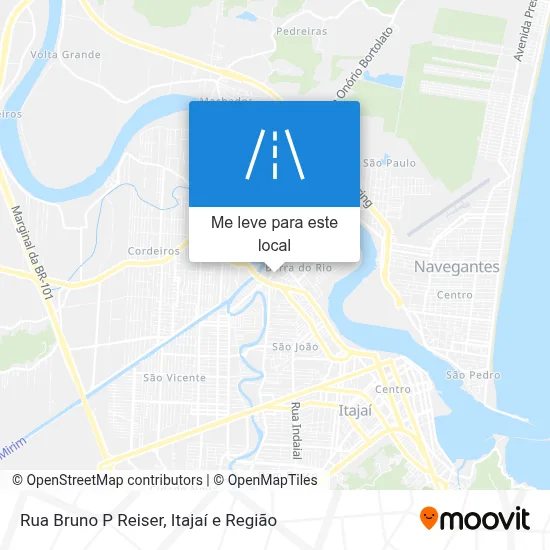 Rua Bruno P Reiser mapa