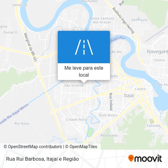 Rua Rui Barbosa mapa