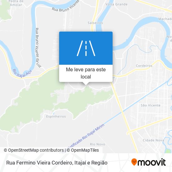 Rua Fermino Vieira Cordeiro mapa