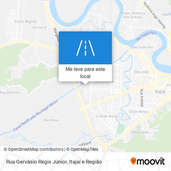 Rua Gervásio Régis Júnior mapa