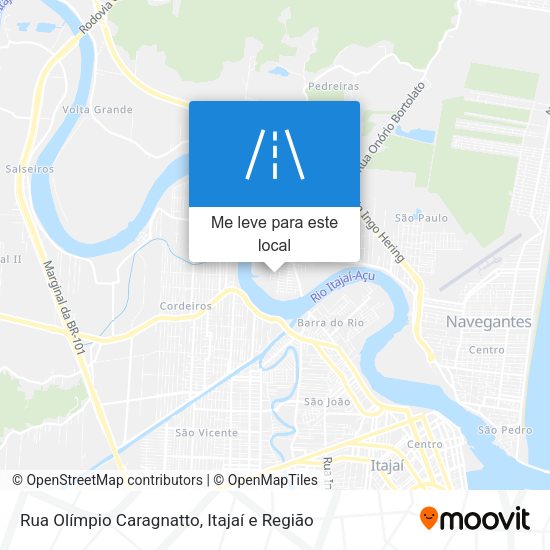 Rua Olímpio Caragnatto mapa