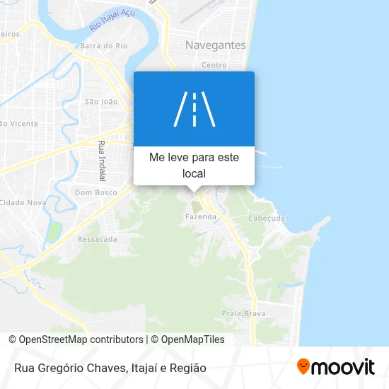 Rua Gregório Chaves mapa