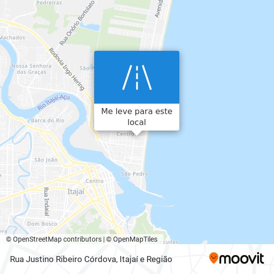Rua Justino Ribeiro Córdova mapa