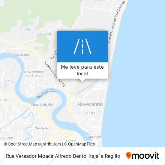Rua Vereador Moacir Alfredo Bento mapa