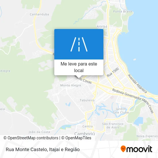 Rua Monte Castelo mapa