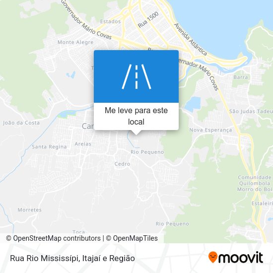 Rua Rio Mississípi mapa