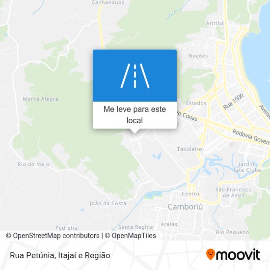 Rua Petúnia mapa