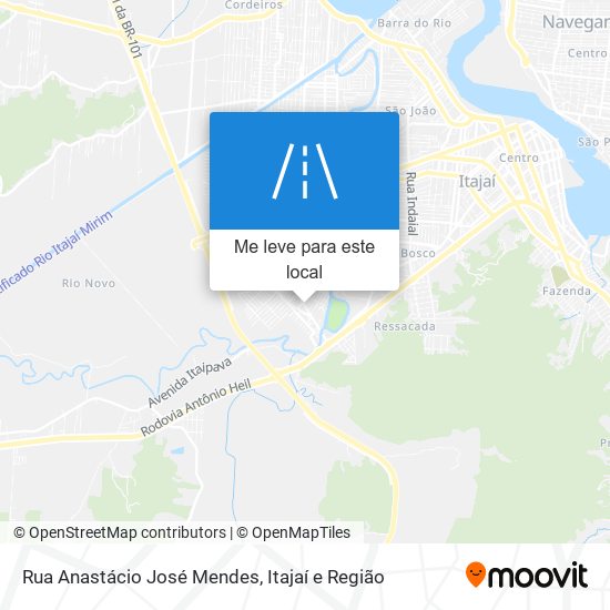 Rua Anastácio José Mendes mapa