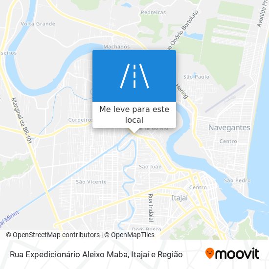 Rua Expedicionário Aleixo Maba mapa