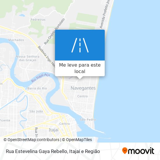 Rua Estevelina Gaya Rebello mapa