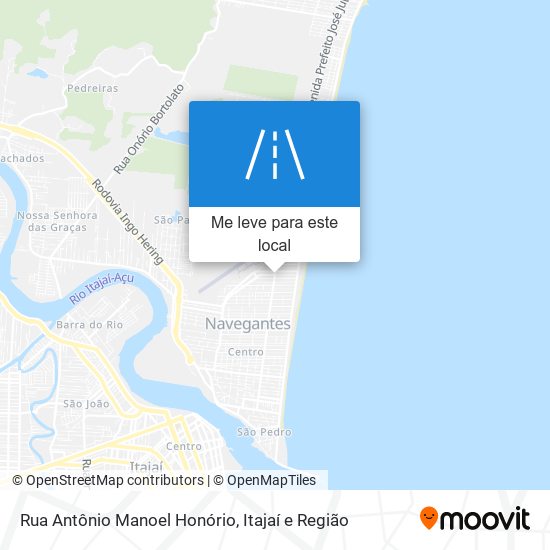 Rua Antônio Manoel Honório mapa