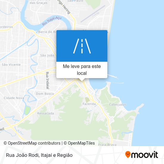 Rua João Rodi mapa