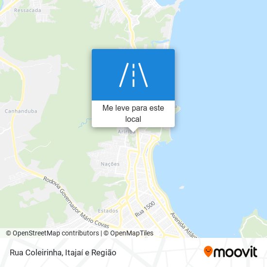 Rua Coleirinha mapa