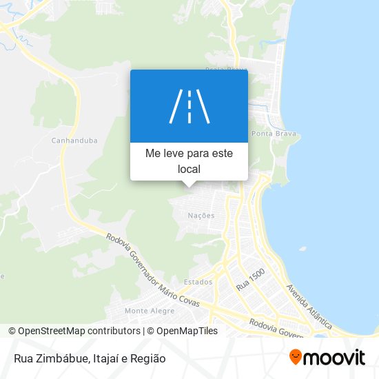 Rua Zimbábue mapa