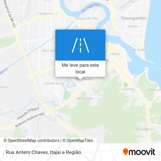 Rua Antero Chaves mapa