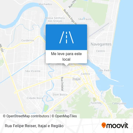 Rua Felipe Reiser mapa