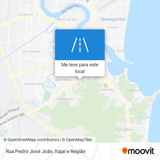 Rua Pedro José João mapa