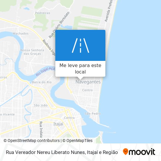 Rua Vereador Nereu Liberato Nunes mapa
