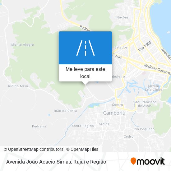 Avenida João Acácio Simas mapa