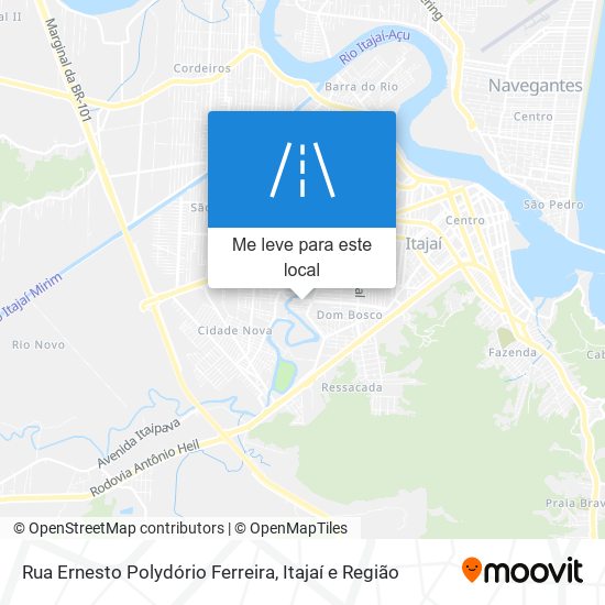 Rua Ernesto Polydório Ferreira mapa