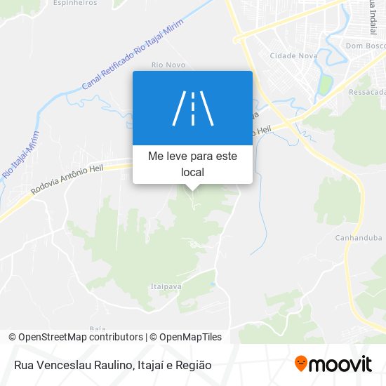 Rua Venceslau Raulino mapa