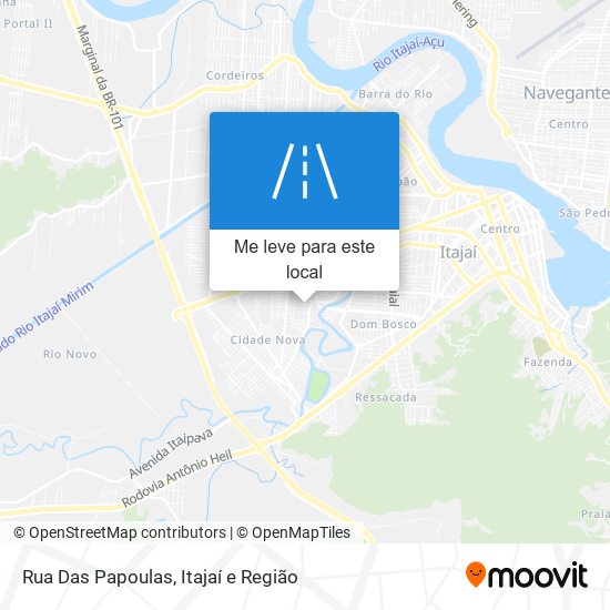 Rua Das Papoulas mapa