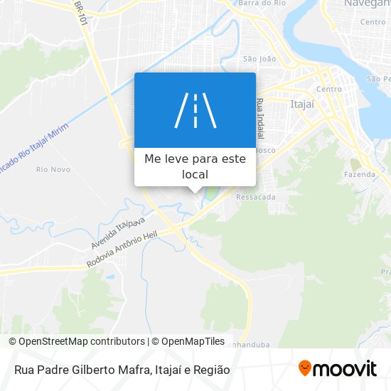 Rua Padre Gilberto Mafra mapa