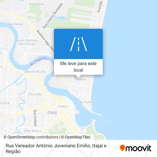 Rua Vereador Antônio Juveniano Emílio mapa