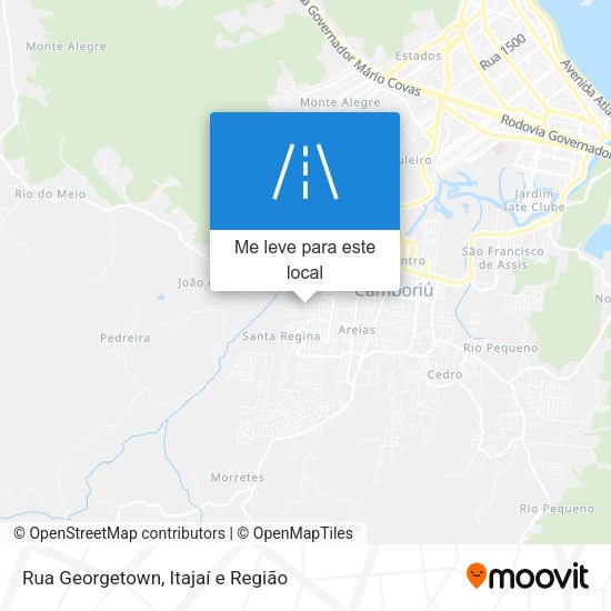 Rua Georgetown mapa