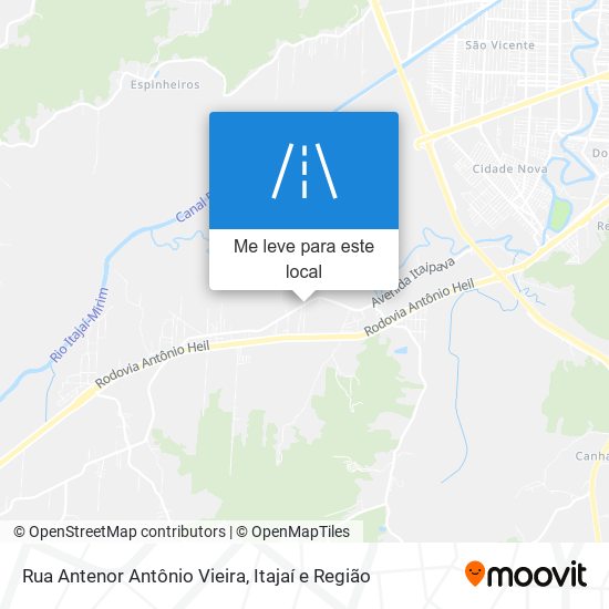 Rua Antenor Antônio Vieira mapa