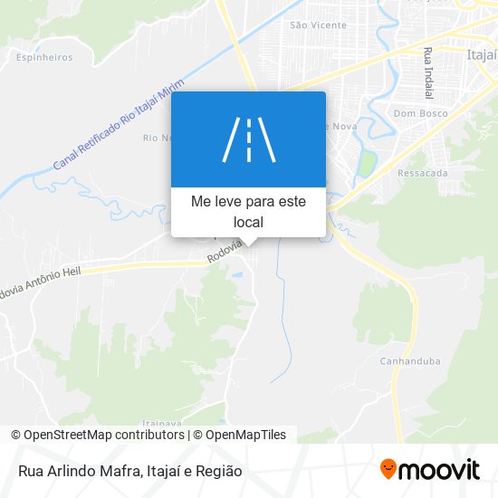 Rua Arlindo Mafra mapa