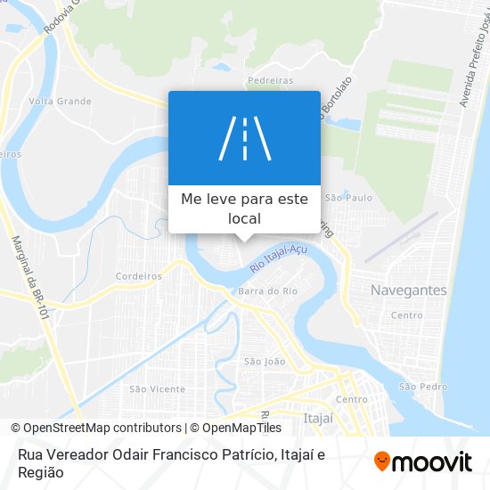 Rua Vereador Odair Francisco Patrício mapa