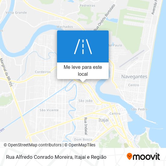 Rua Alfredo Conrado Moreira mapa