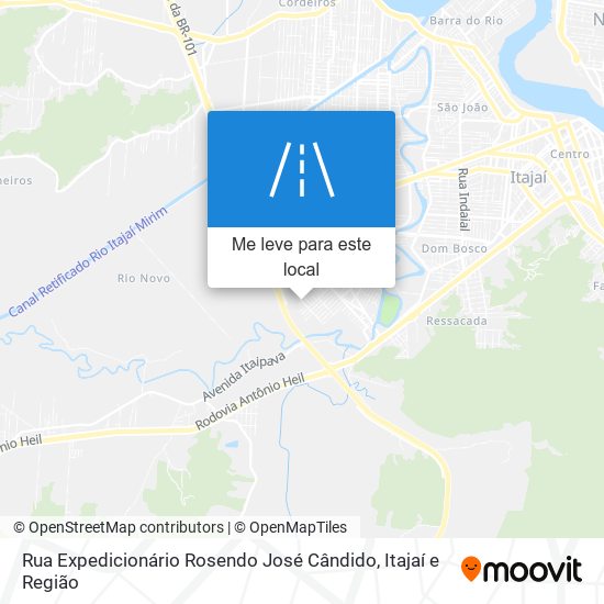 Rua Expedicionário Rosendo José Cândido mapa