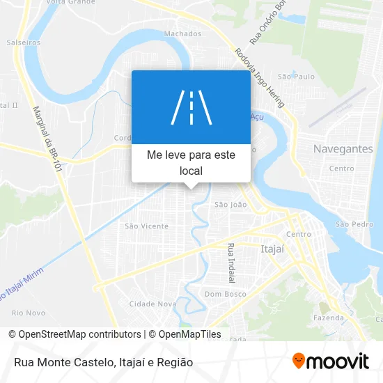 Rua Monte Castelo mapa