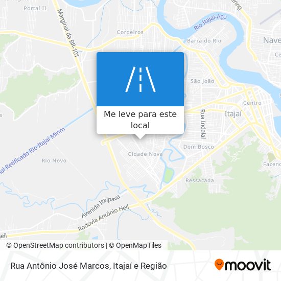 Rua Antônio José Marcos mapa